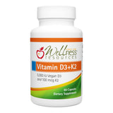 Wellness Resources, D3 K2 en cápsulas veganas para huesos saludables.