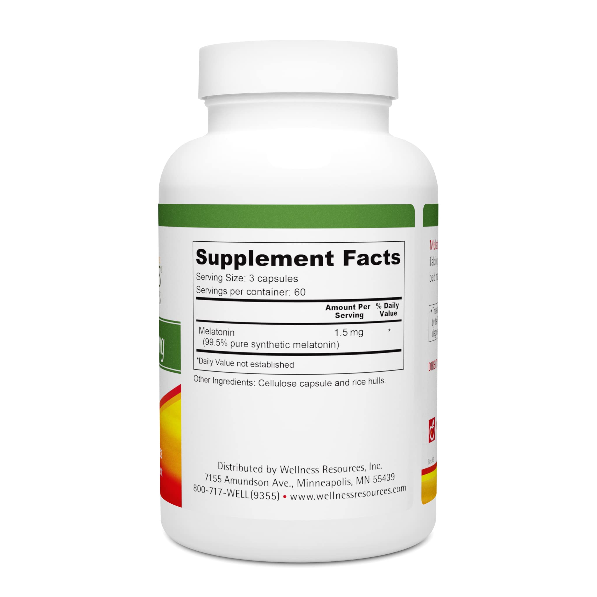 Wellness Resources Melatonina 0.5 mg, regulación del ciclo circadiano