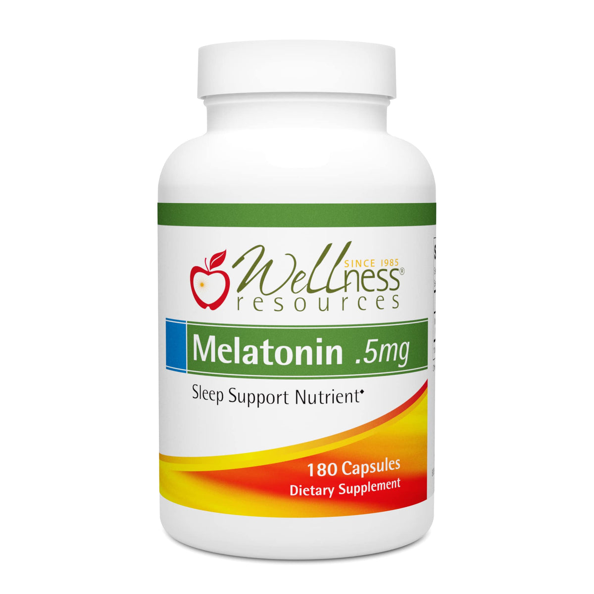 Wellness Resources Melatonina 0.5 mg, cápsulas, apoyo al sueño nocturno suave