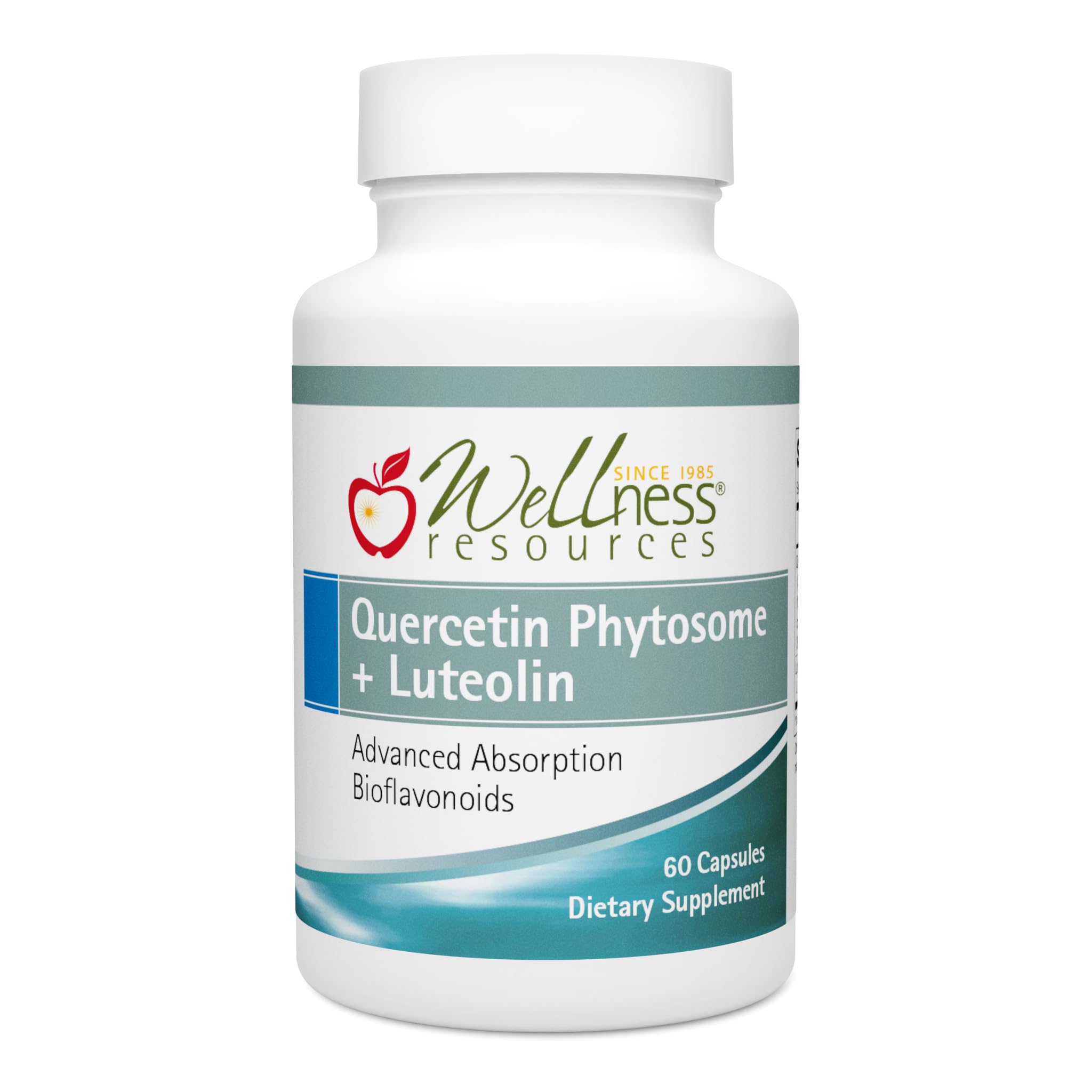 Wellness Resources Quercetin Phytosome 250 mg con luteolina 100 mg en botella para uso diario