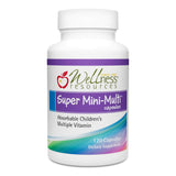 Wellness Resources Super Mini-Multi: cápsulas para niños para crecimiento y concentración.