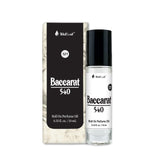 Well's Oil Bacarat 540, primer plano de la botella, fragancia duradera para todo el día.