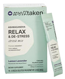 WellTaken Ashwagandha Relax polvo limón lavanda, para relajación diaria.