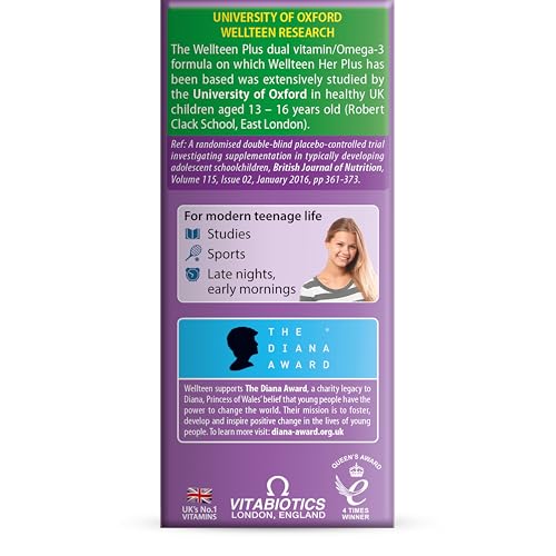 Wellteen Her Plus vitaminas para energía diaria y rendimiento académico.