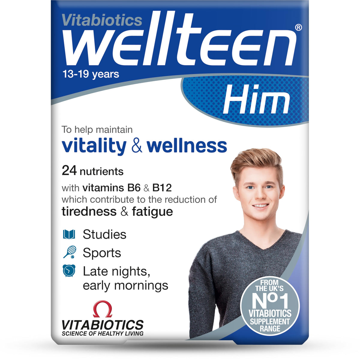 Wellteen Him: empaque de 30 tabletas para uso diario