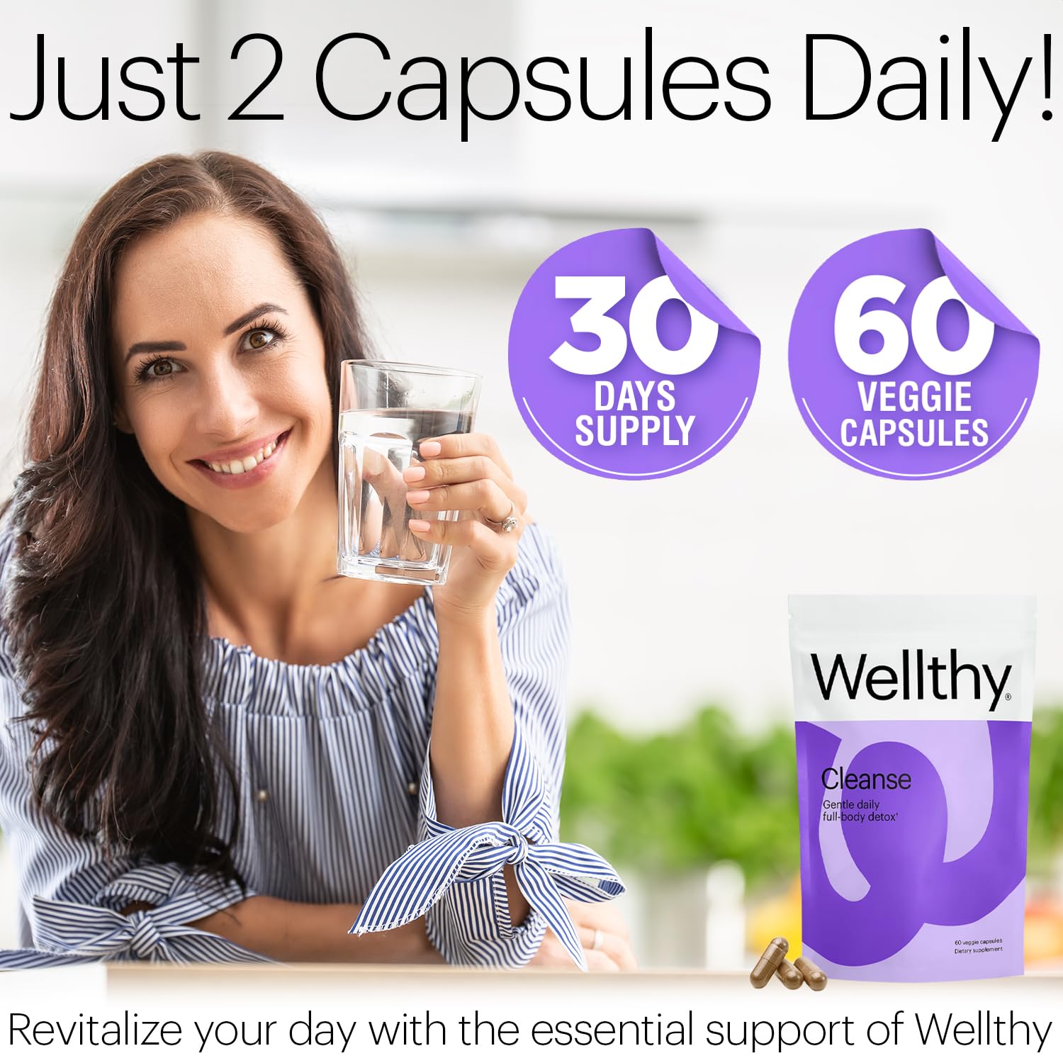 Wellthy desintoxicación proceso enzimático apoya la digestión