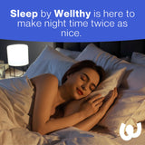 Wellthy Termogénico Nocturno caja promocional, enfoque en bienestar diario.