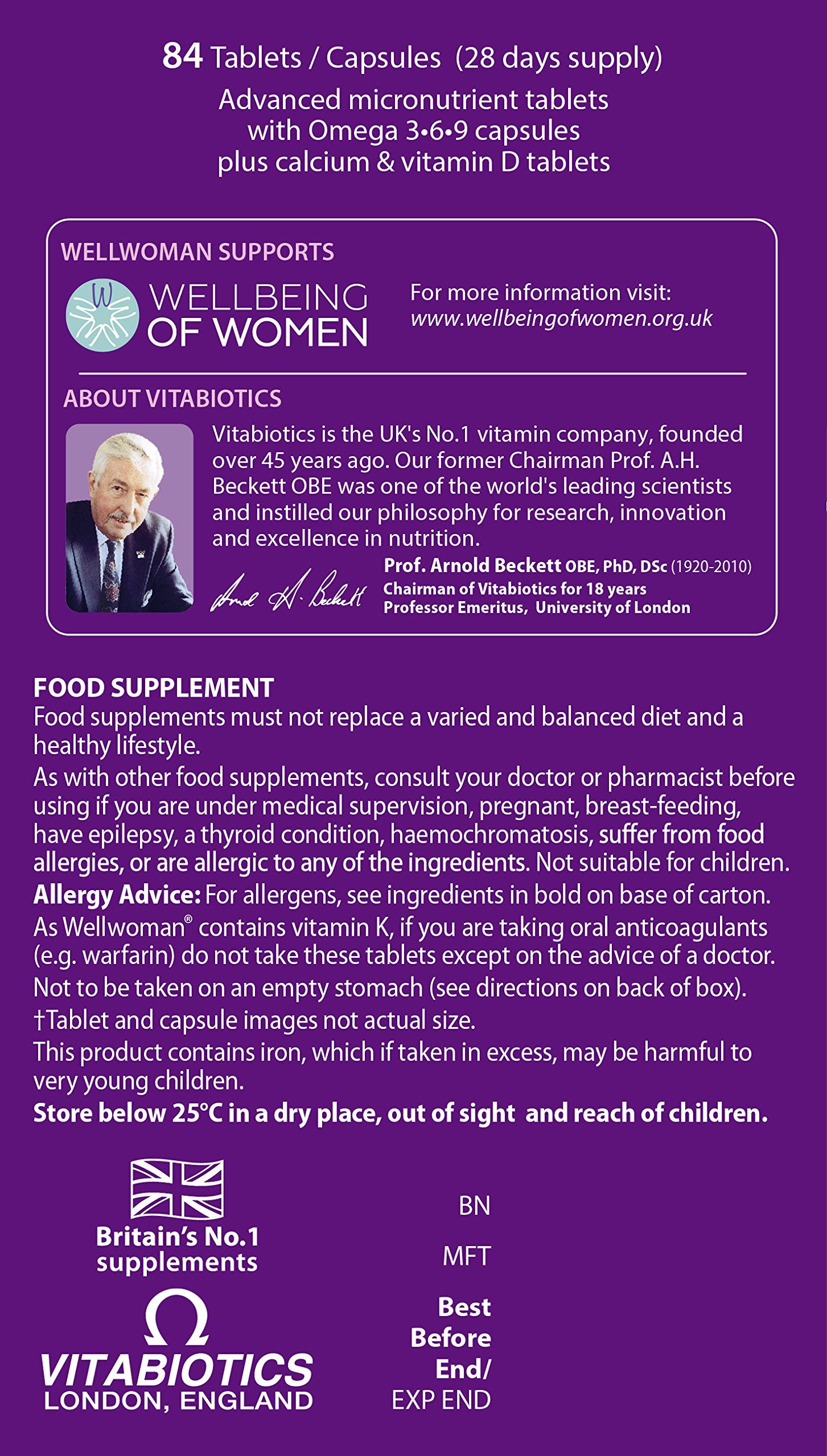 Wellwoman Max cápsulas Omega 3-6-9 para salud y función cognitiva.
