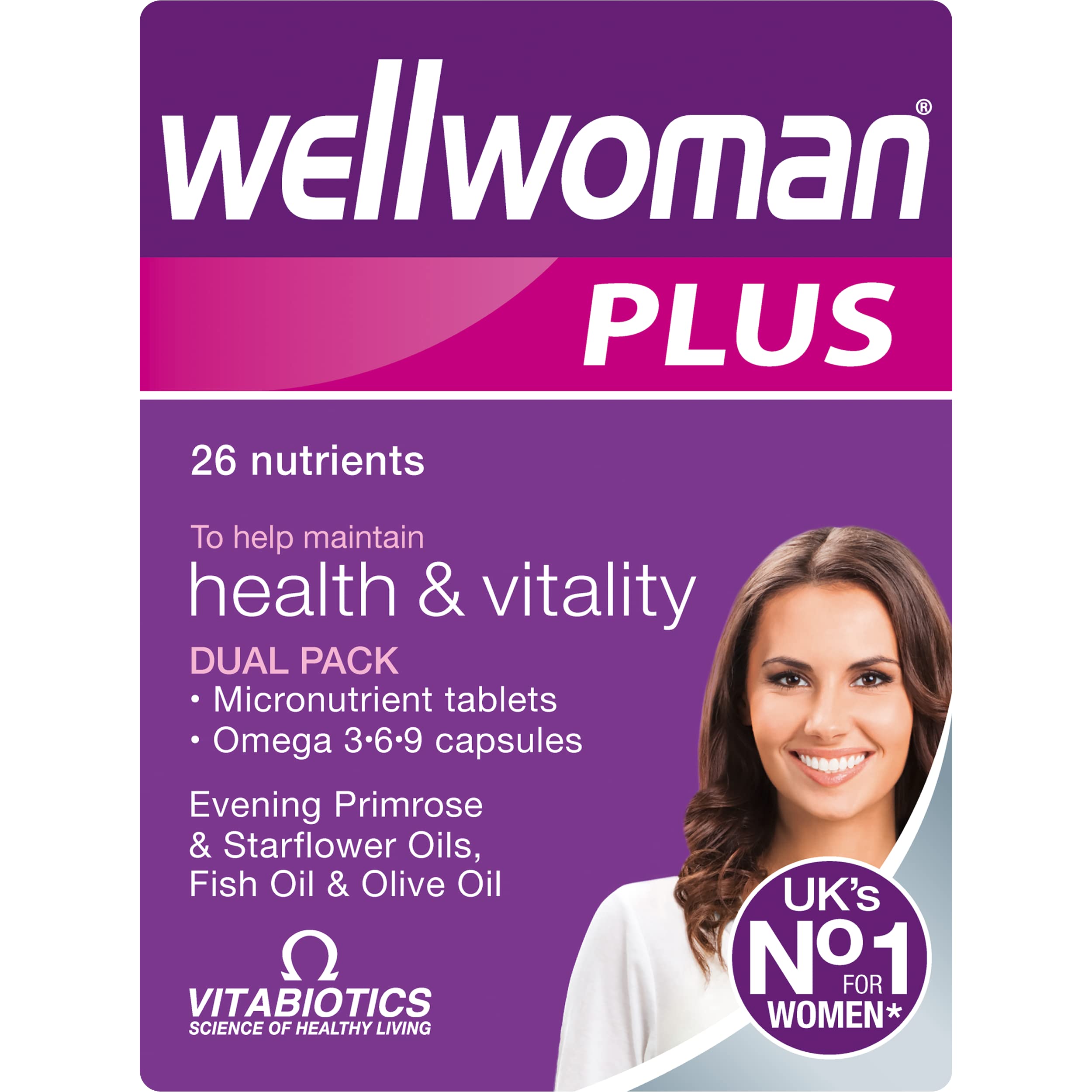 Wellwoman Plus tableitas y cápsulas para vitalidad diaria