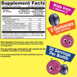 WellYeah gomitas de hierro para niños, envase visible, sabor uva, apoyo a la vitalidad diaria.