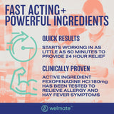 Welmate tabletas alergia 180 mg: embalaje exterior para almacenamiento.
