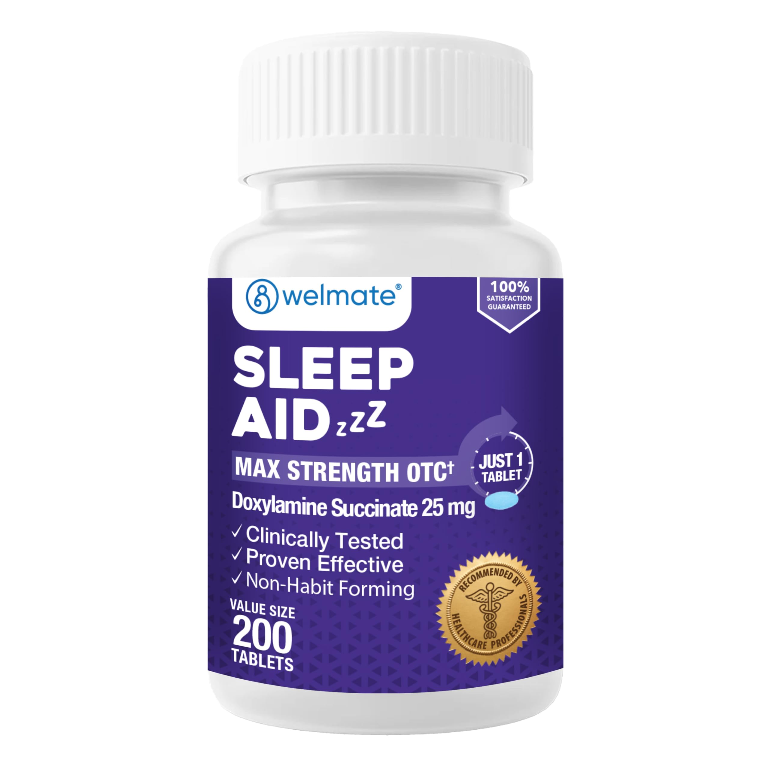 Welmate botella de ayuda para dormir, lista para tomar antes de acostarse.
