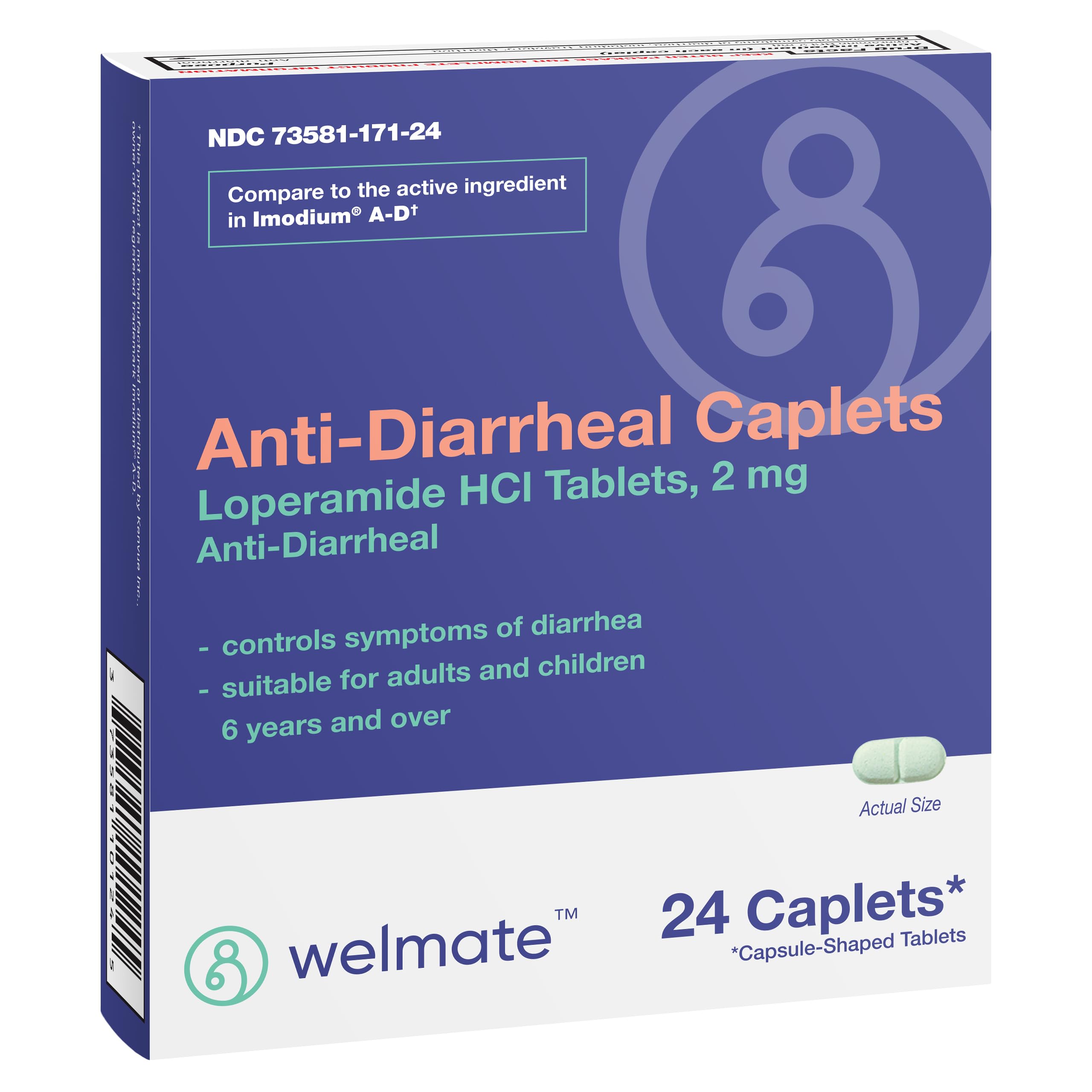 WelMate cápsulas anti diarrea: 24 cápsulas para alivio rápido de síntomas.