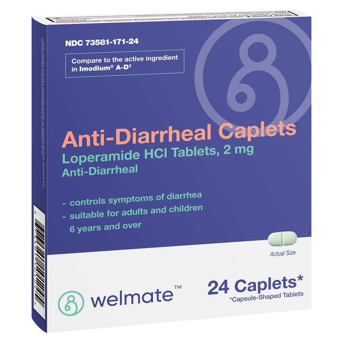 WelMate cápsulas anti diarrea: 24 cápsulas para alivio rápido de síntomas.