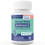 WelMate Guaifenesin 1200 mg: caja del producto para alivio de mucosidad
