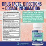WelMate Guaifenesin 1200 mg: tabletas en envase para uso prolongado