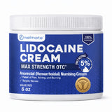 Frasco de 170 g de WELMATE lidocaína 5% para alivio externo posible.