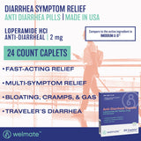 WelMate loperamida 2 mg: acción para reducir diarrea y malestar estomacal.