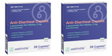 Welmate Loperamide 2 mg caplets en paquete, alivio práctico para diarrea ocasional.