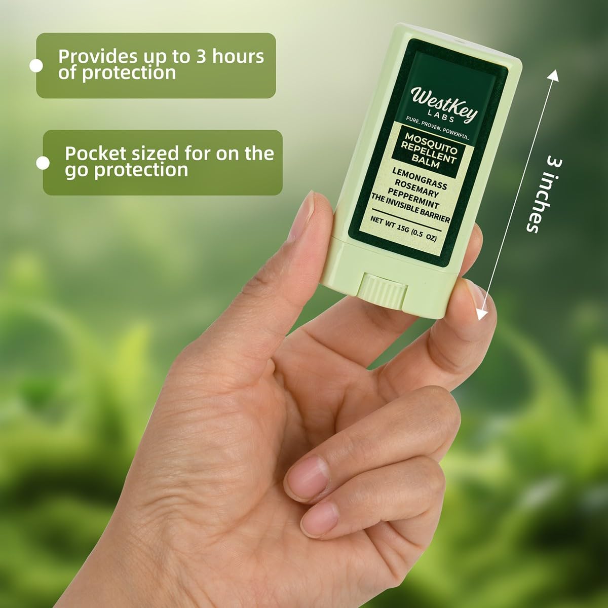 Aplicación deslizante del bálsamo WestKey Labs, uso cómodo sin grasa.