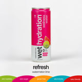 Bebida Wet Hydration para hidratación diaria, sin azúcares ni aditivos artificiales