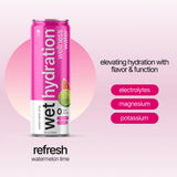 Etiqueta clara de Wet Hydration, ingredientes reconocibles para confianza