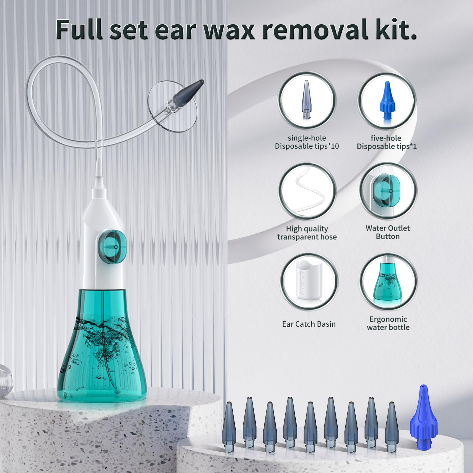 WEUANY kit de limpieza de oídos para uso en casa, cómodo y seguro