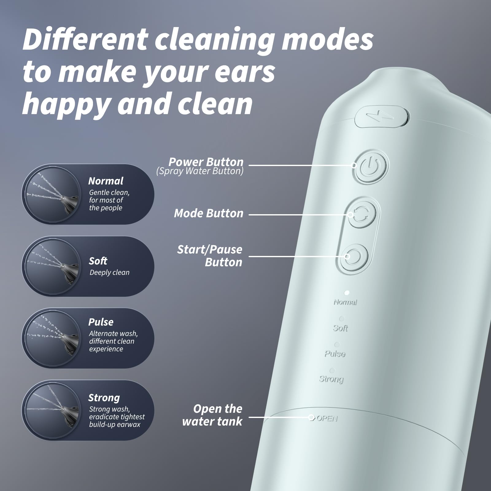 Tapones WEUANY de tres orificios para uso suave en oídos.