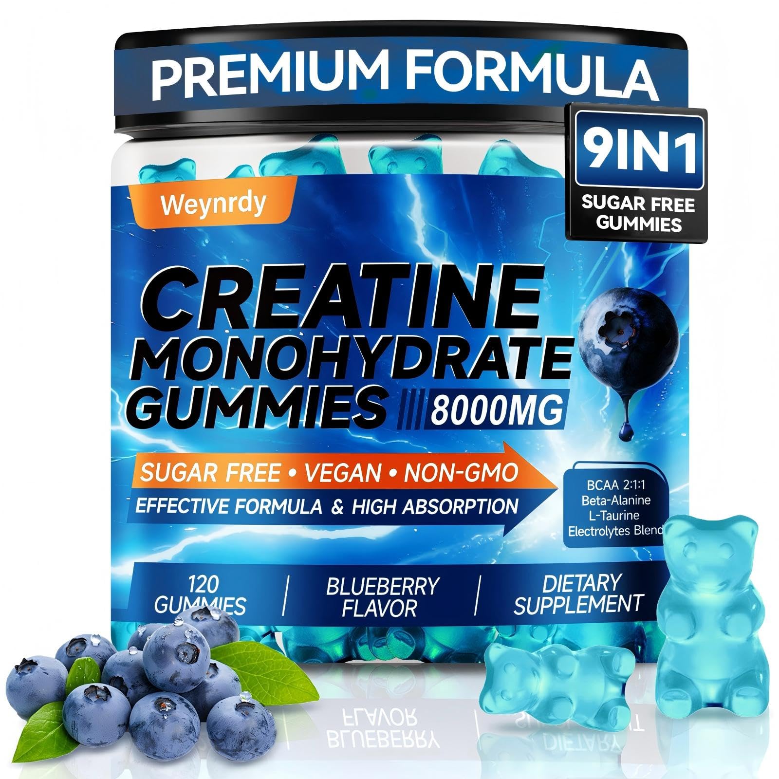 Gominolas Weynrdy creatina envase 120 para energía diaria.