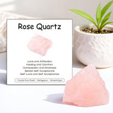 Ambiente decorativo con cuarzo rosa WHAL&YUNE en mesa