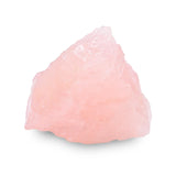 Piedra cuarzo rosa crudo de WHAL&YUNE, vista frontal, posible efecto calmante