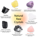 WHAL&YUNE turmalina negra cruda, piedra natural para espacios de relajación y enfoque