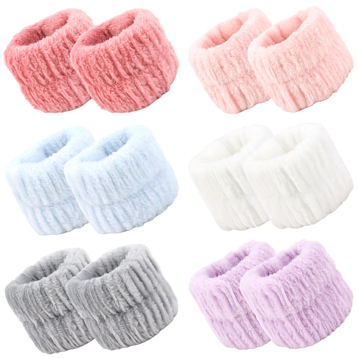 WHAVEL conjunto de 6 pares de muñequeras absorbentes para lavado de la cara, evita salpicaduras