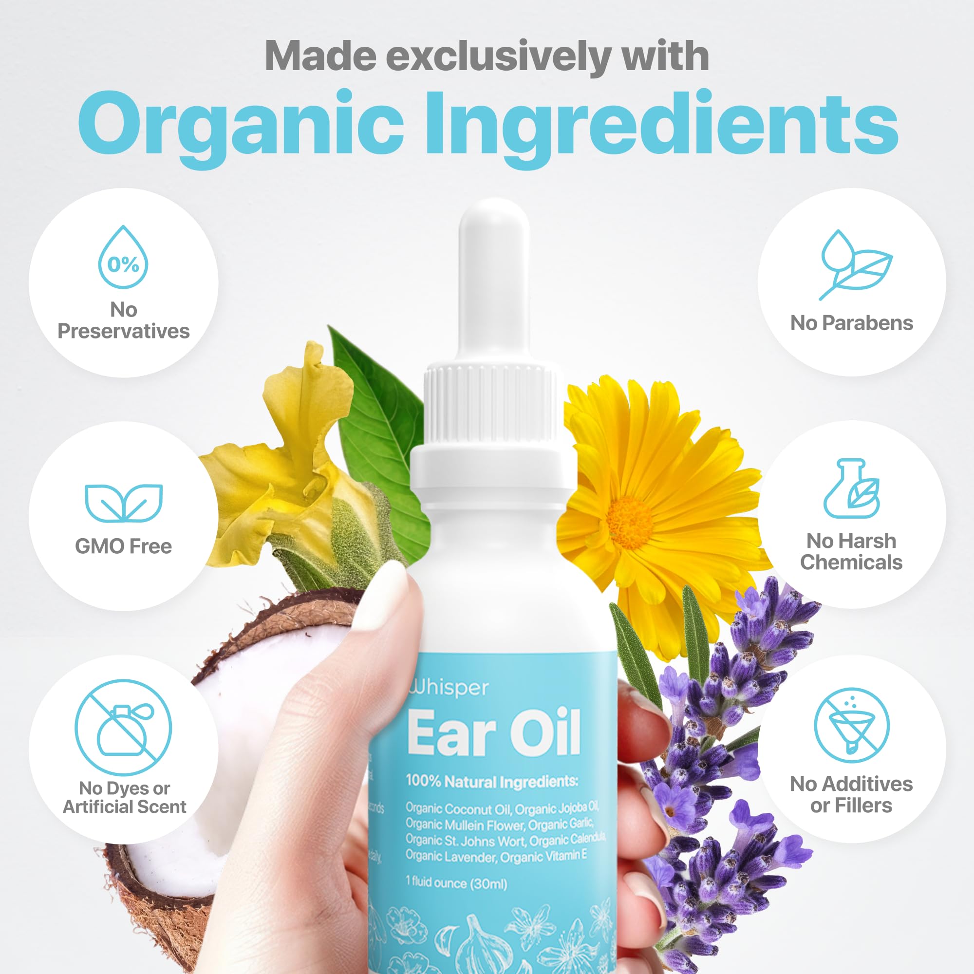 Whisper Aceite para Oídos, para nadadores, cuidado post piscina
