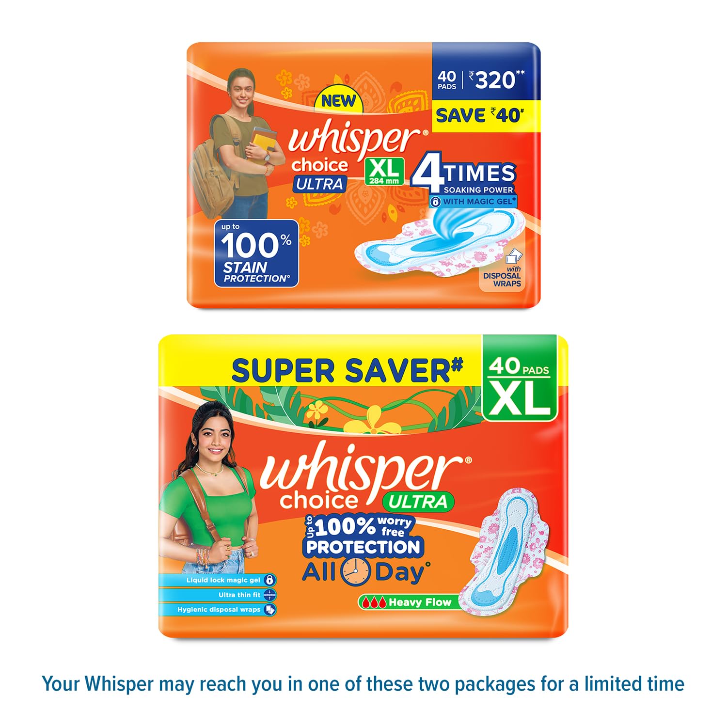 WHISPER: capa superior Dri-Weave que mantiene la piel seca y limpia.