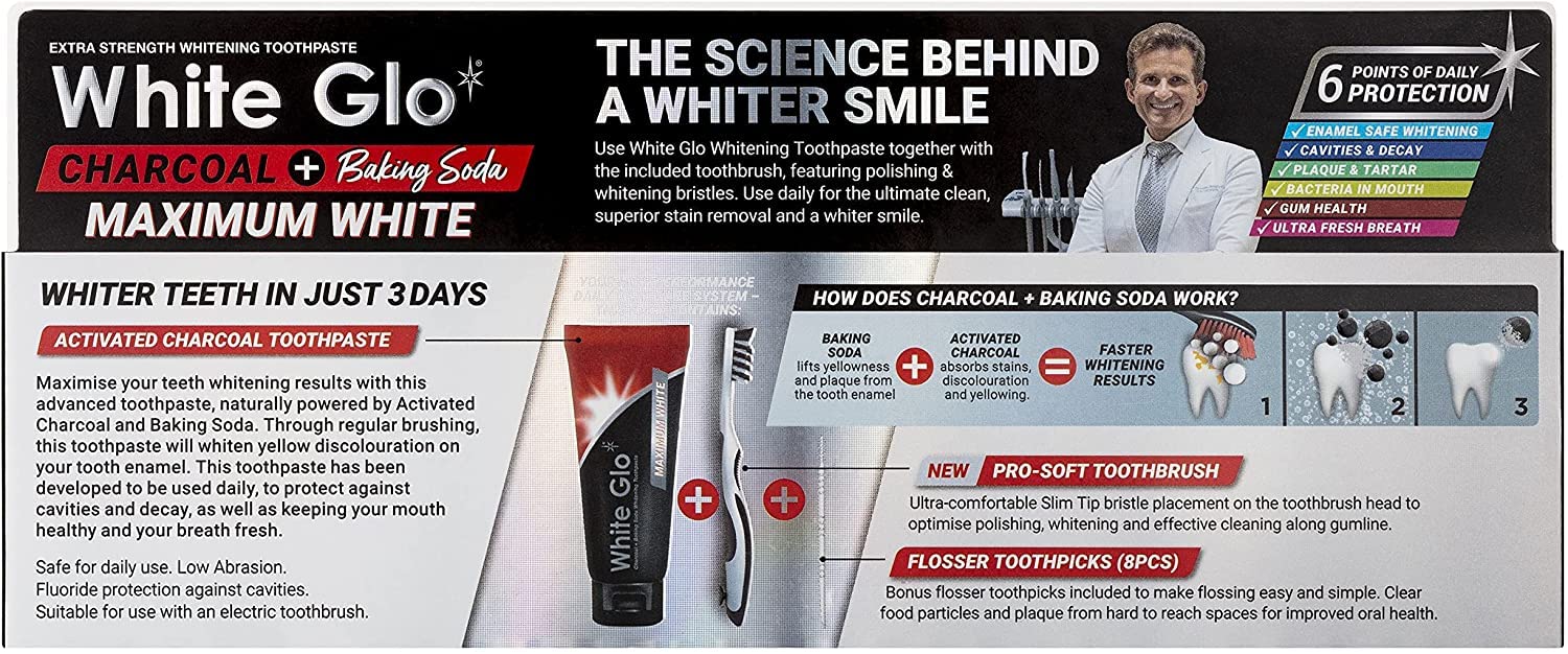 White Glo pasta dientes aceite coco, enfoque aceite coco, cuida y protege el esmalte