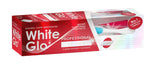 White Glo, pasta sobre cepillo, ayuda a eliminar manchas superficiales y brillo visible.