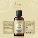 White Naturals Aceite esencial de limón: limpieza del hogar con fragancia limpia.