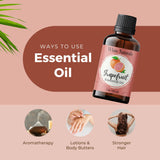 White Naturals Aceite Esencial Pomelo, difusor listo para revitalizar tu espacio.