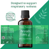 White Naturals Breathe Easy resulta útil en viajes por su tamaño compacto.