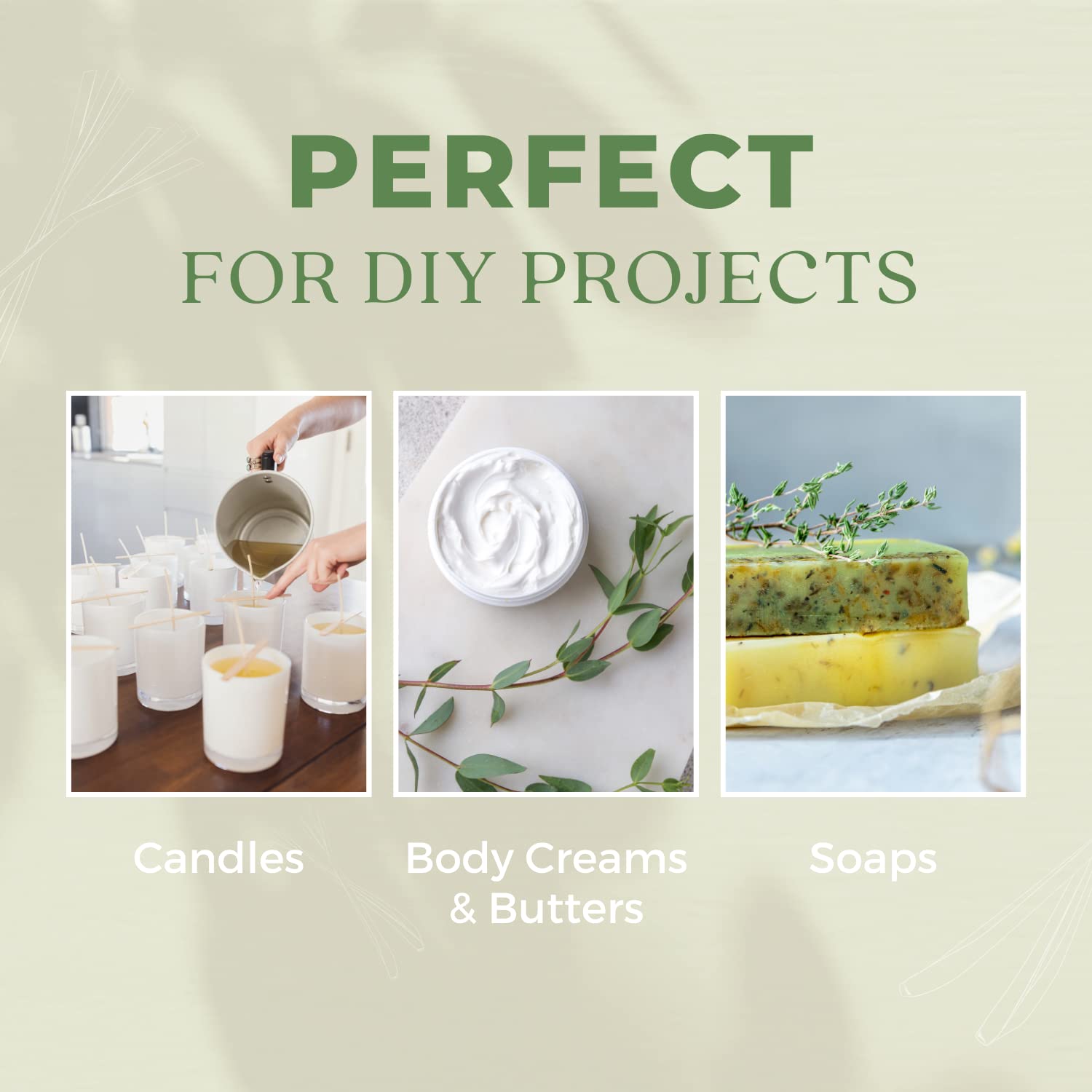 White Naturals citronella, aplicación para masaje relajante con fragancia cítrica.