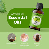 Botella ámbar de White Naturals Lima para uso controlado y perfume natural