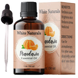 White Naturals mandarina aceite esencial botella vertido, aroma cítrico suave para relajación