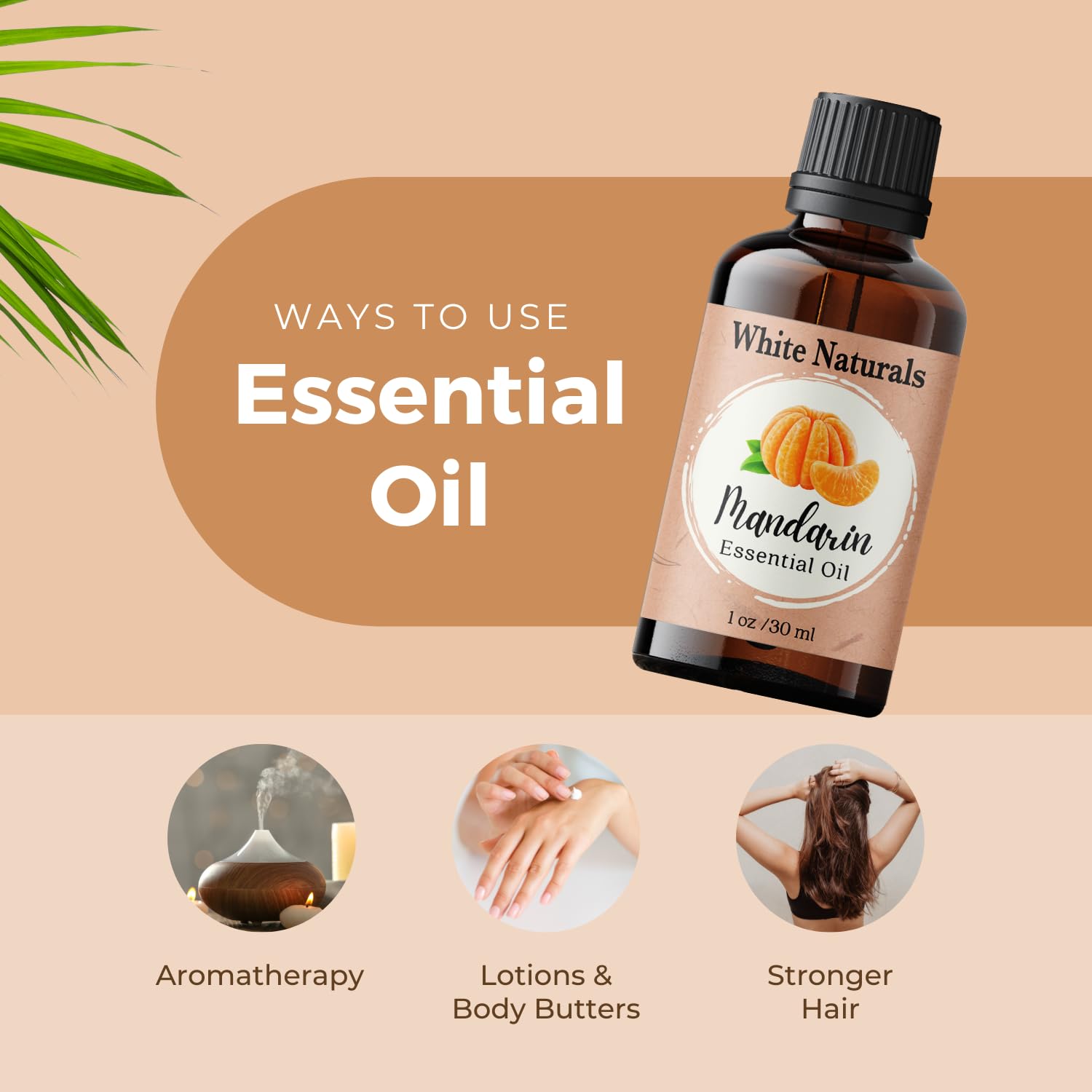 White Naturals mandarina aceite esencial difusor-en-uso, ambienta espacios