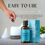 White Naturals Muscle Relief: gotas aplicadas en piel para alivio suave.