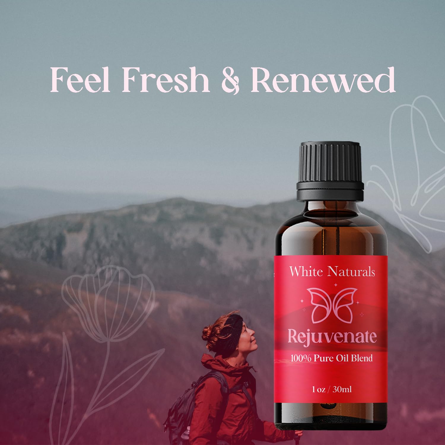 White Naturals Rejuvenating, frasco-ambar: preserva la frescura de la mezcla