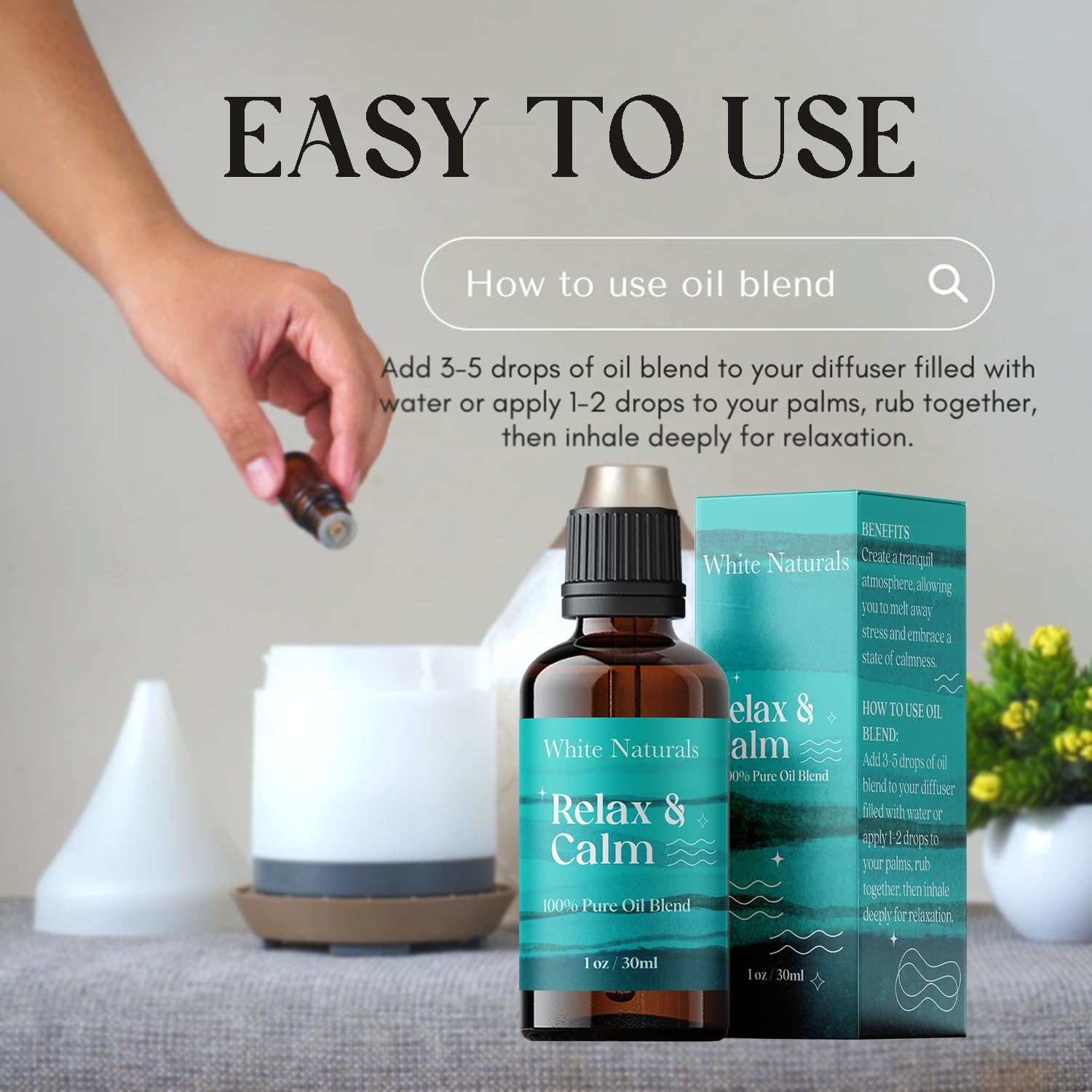 White Naturals Relax & Calm: baño relajante con mezcla suave para momentos de calma.