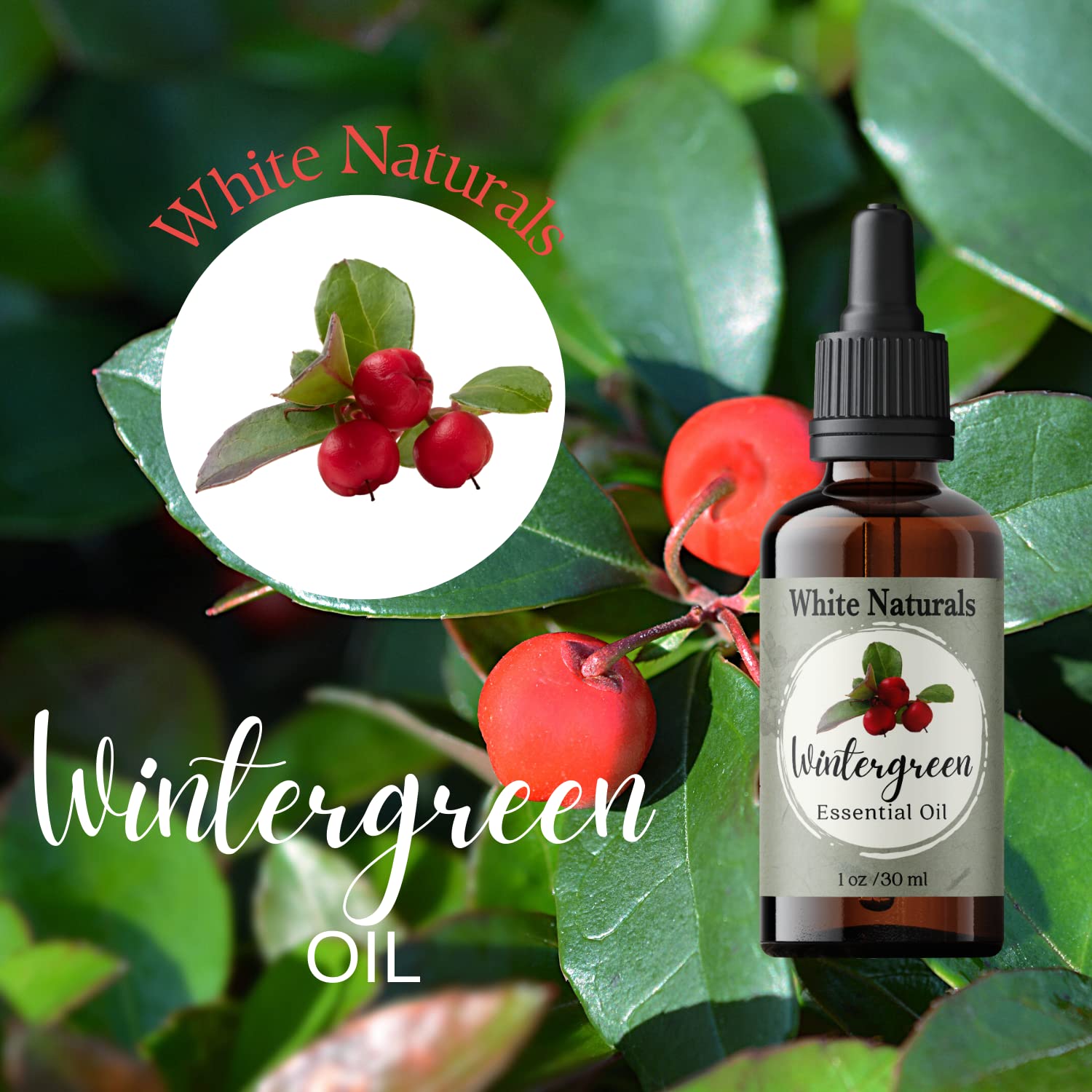 White Naturals Wintergreen, uso por inhalación: experiencia fresca y revitalizante.