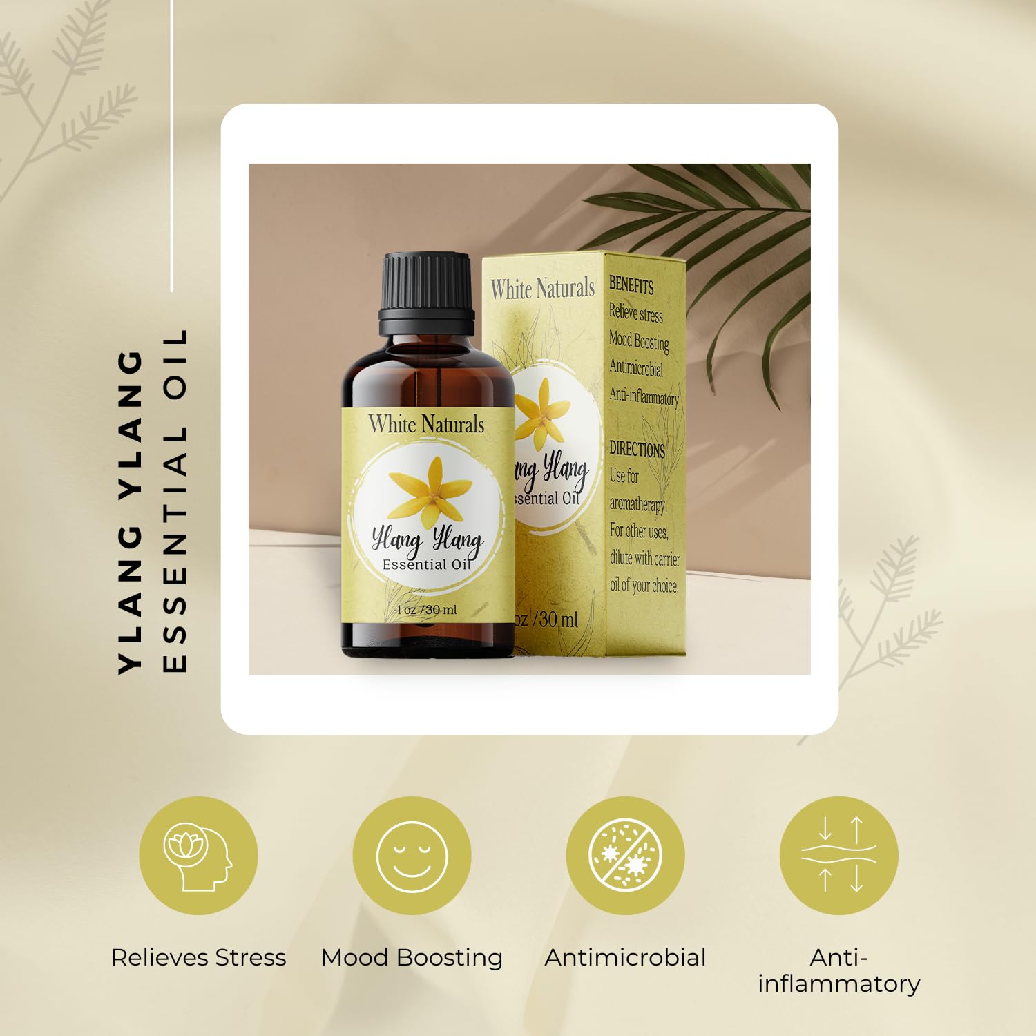 White Naturals Ylang Ylang para perfumes DIY y fragancias personalizadas.