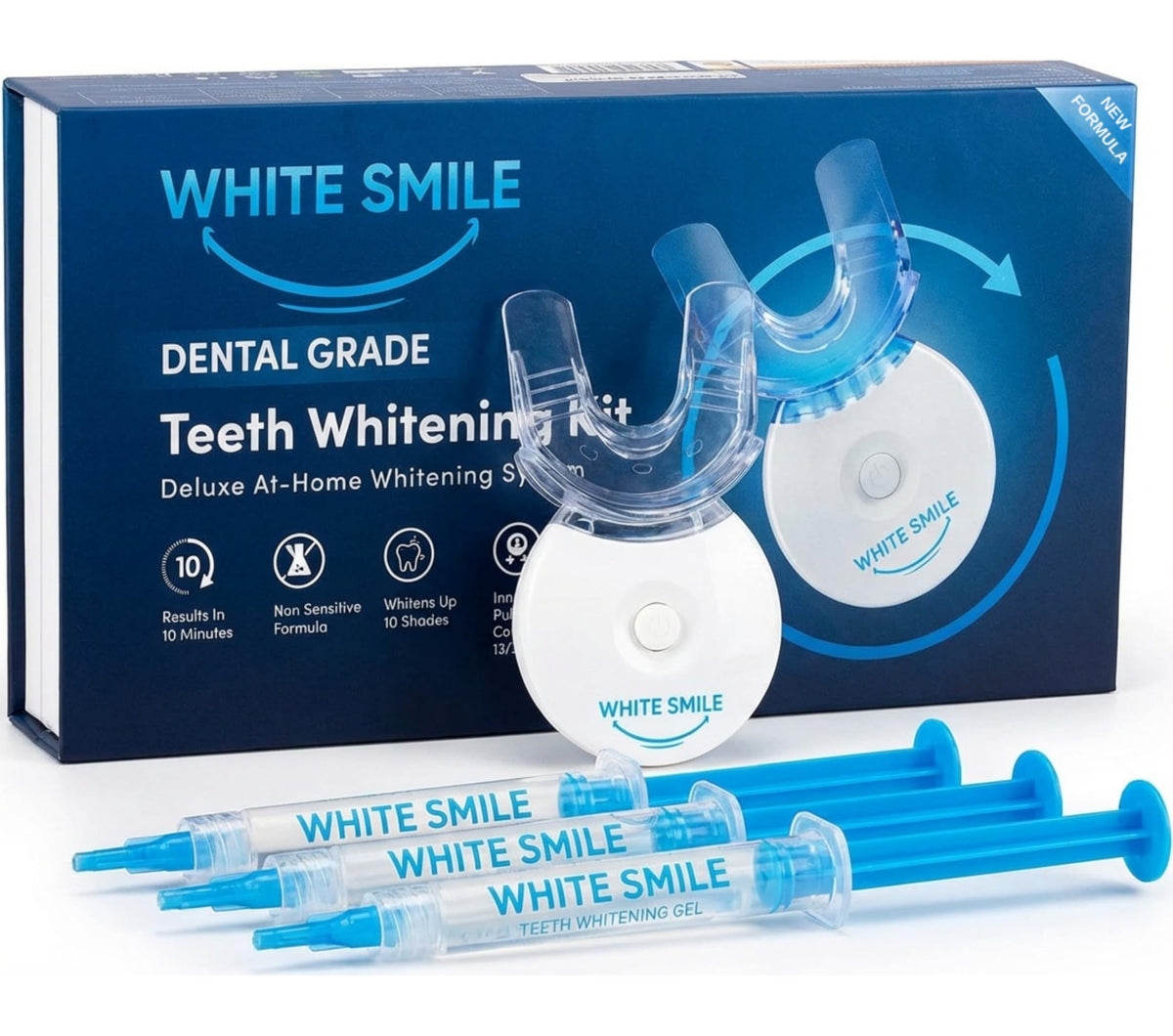 White Smile kit-blanqueamiento-dientes-luz LED: kit completo para uso en casa